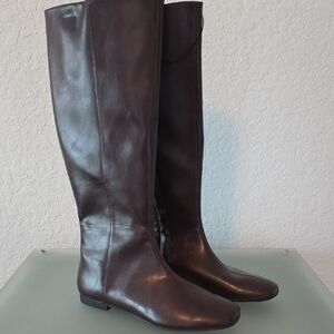 Time and Tru Brown Tall Shaft Flat Boots